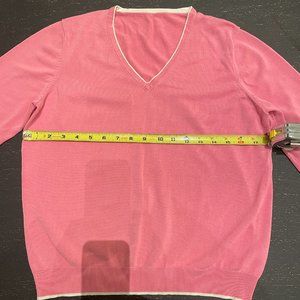 Women's V-neck sweater (salmon pink) for Sale